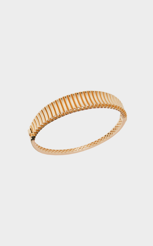 Golden Texture Bangle Bracelet