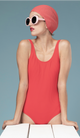 Crimson Wave: Retro Chic Piece