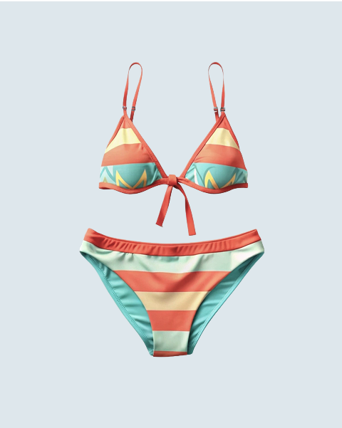 Sunset Stripes: Beach Vibes Bikini