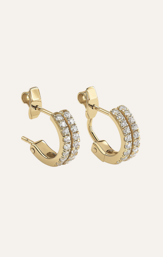 Golden Cascade Hoops