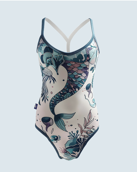 Ocean Blossom: Floral Charm One-Piece
