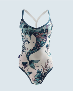 Ocean Blossom: Floral Charm One-Piece