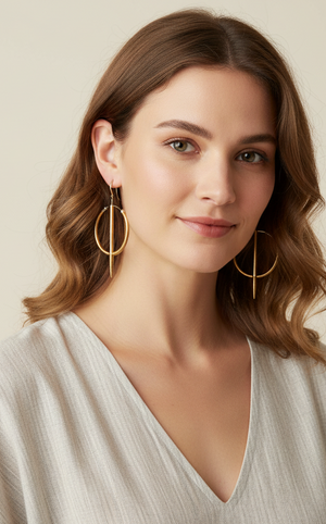 Modern Spike Hoop Earrings