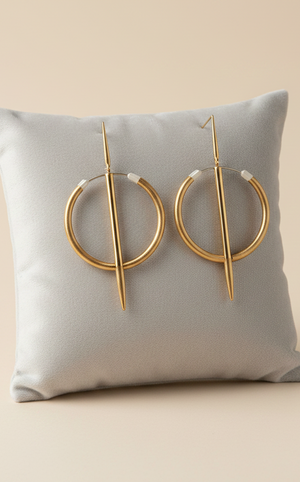 Modern Spike Hoop Earrings